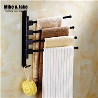 Black movable bath towel rack 2-3-4 towel bars bathroom black towel shelf movable towel shelf bathroom accessory MH9000