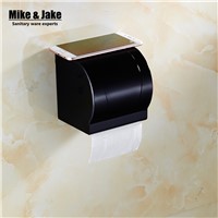 Space aluminum black paper tissue box black bathroom paper roll holder wall paper shelf bathroom paper rack box MH9000