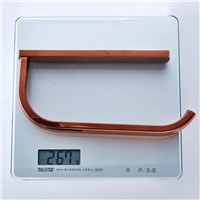 AUSWIND Modern Rose Gold Solid Brass Polished Simple Bathroom Roll Holder Wall Mounted Toilet Paper Holder M8509