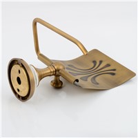 Wholesale And Retail Wall Mounted Bathroom Toilet Paper Holder Antique Brass and ceramic Roll Tissue Box