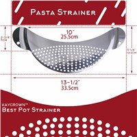 New Stainless Steel Pan Pot Strainer Pasta Strainer for Kitchen Sieves and Colander Drainer Easy Draining of Spaghetti Vegetable