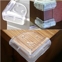4pcs Clear Table Desk Corner Protector Cushion Edge Guard Baby Safety Furniture Protectors Clear Smiling Pattern Corner Brackets