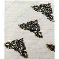4pcs Jewelry Box Protector Decoration Corner Bracket Antique Frame Book Menus Butterfly Protector