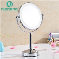 Nieneng Makeup Mirrors LED Table Stand Bath Make Up Mirror Bathroom Mirror Double Side LED Light Mirror 3X 10X Products ICD60537