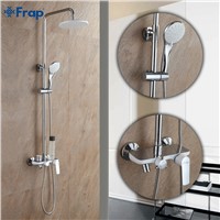 Frap Fashion Style Shower Faucet Cold and Hot Water Mixer Single Handle with Adjustable rain Shower Bar and Shower Head F2431