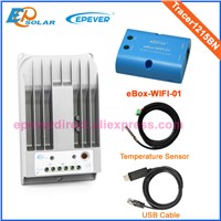 solar tracking MPPT charging regulators Tracer1215BN with USB and temperature sensor 10A 10amp eWIFI-BOX-01 12v/24v
