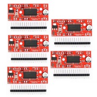 5pcs Red Board A3967 EasyDriver Stepper Motor Driver V4.4 + 5pcs Pin Header For Arduino Mayitr Electrical Equipment Supplies