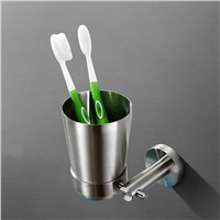 DiKon GB05 Bathroom Toothbrush Cup Holder 304 Stainless Steel Bathroom Accessories Tumbler Cups Glasses Rack Modern Style