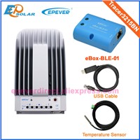 24v 12v solar controller+USB cable and temperature sensor 30A 30amp Tracer3215BN bluetooth function eBLE-BOX-01