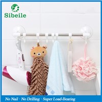 SBLE Bathroom Kitchen Wall 7 Hooks Powerful Vacuum Suction Cup Hanger Hooks For Home Decorate Robe Hooks Towel Racks 44cm