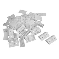 30pcs Shelf Cabinet 90 Degree Plastic Corner Braces Angle Brackets White