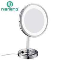 Nieneng Led Mirror Makeup Mirrors Bathroom LED Light Mirror 5X Cosmetic Bath Mirror Make up Toilet Magnifying Fixtures ICD60538