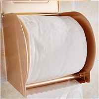 Gold Paper Holder Bathroom Tissue Box Waterproof Space aluminum Toilet Paper Box toilet paper box toilet paper holder