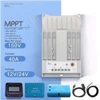 Tracer 4215BN 40A MPPT Solar Charge Controller with  MT50 Meter and EBOX-BLE EBOX-WIFI Module and USB Cable Temperature Sensor