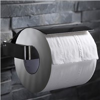 Smesiteli SUS304 Stainless Steel Toilet Paper Holder With lid Square Toilet Roll Holder Bathroom Accessories Matte Black/Brushed