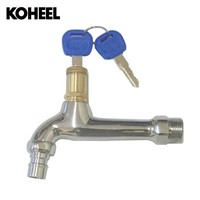 2017 HIgh Quality 1/2 Inch Brass Bibcocks With Lock Faucet Basin Faucet Outdoor Faucet For Garden Washing Machine Water Tap