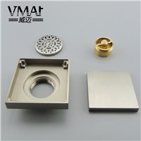 All copper invisible floor drain, toilet, square floor drain, shower room, Yang Tai station displacement, floor drain