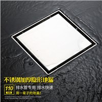 Sha Sha 304 stainless steel floor drain, shower room, invisible floor drain, square toilet, sewer drain