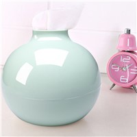 New PP Round Ball Shape Towel Box Modern Solid Color Home Living Room Tissue Organizer Box