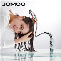 JOMOO bathroom basin faucet spray pull out chrome lavatory sink faucet mixer tap brass swivel deck mount style sink faucet