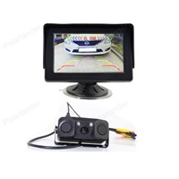 4.3" TFT LCD Rearview Car Monitor + Auto Video Parking Sensor With Rear View Camera Vehicle Driving Accessories