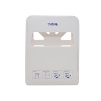 SVAVO ABS Plastic Wall Mounted Toilet Seat Cover Paper Dispenser 1/4 Toilet Seat Pad Paper Holder