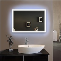 90-240V 50X70cm bath mirror Frame led illuminated framed bath mirror bathroom mirrors wall hung mirrors IP44 E102 Fast shipping