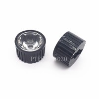 10pcs 5/8/15/25/30/45/60/90/120 degrees LED Lens With Black Holder For 1W 3W 5W High Power LED Lamp Light