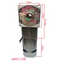 GR right angle shaft hollow hole gear motor speed motor 400w AC 220v three-phase