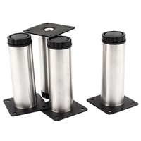 Kitchen Cupboard Cylinder Adjustable Cabinet Legs Plinth 4pcs