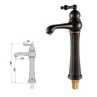 Fashion Solid Brass construction bronze/Black finished water tap Deck Mounted Basin Faucet Sink Faucet Bathroom basin Faucet