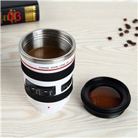 New SLR Camera Coffee Mug, Stainless Steel  insulation Teacup,Beer mug  Black Plastic Cup,Creative Cups And Mugs With Lid