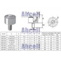 Ahcell KSM25-FL Ball transfer unit M12 thread bolt rod fix mounting caster machined solid carbon steel Robot ball roller wheel