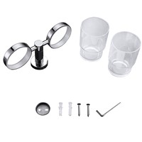 Cup holder toothbrush cup Stainless steel for bathroom round