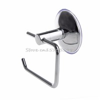 Stainless Steel Toilet Roll Tissue Paper Holder +Suction Cup Bathroom Tool #H028#