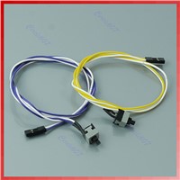 New PC Computer Desktop ATX Power On Supply Reset Cable Cord Switch Connector #S018Y# High Quality
