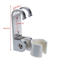 Bathroom Double Hook Aluminum Wall Mounted Hand Shower Holder Bracket Adjustable L15