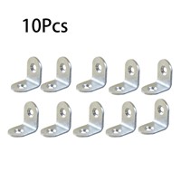10Pcs Stainless Steel Angle Corner Right Angle Bracket Metal Furniture Fittings 90 Degree Frame Board Support