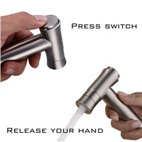 2 Mode Toliet Bidet HandHeld Bidet Spray Portable Shattaf Toilet Shower Sprayer Set 304 Stainless Steel