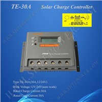 30A PWM Solar Charge Controller, auto work 12v/24v Solar Panel Voltage Controller Regulator