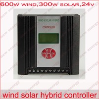 900W 24V/48V  wind solar hybrid controller( 600w wind + 300w solar+LCD display) / hybrid regulator charger