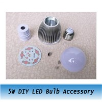 5W high power LED Bulb Accessory / DIY LED Lamp CASE Parts kit E27 10pcs