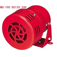 MS-190 12V 24V 220V Red Metal Housing Motor Driven Siren for Security System