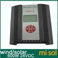 24VDC input 600W Hybrid Wind Solar Charge Controller , Wind regulator