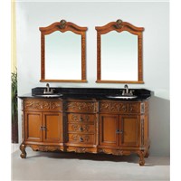 luxury vanity cabinet double sinks bath vanity antique bathroom furniture 0281