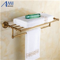 AB1 Series Wall Mounted Antique Brass Finish Bathroom Accessories Towel Racks Towel Shelf