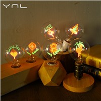 YNL vintage Edison Bulb E27 G80 flower holiday lights indoor lamp 220v globe incandescent light christmas decor for Pendant Lamp