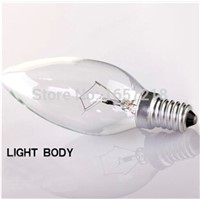 Ordinary incandescent light bulb incandescent bulb small screw tip Crystal Light Bulb E14 Screw 40W Decoration Report