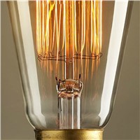 Uncleahtoh 4PCS/LOT Edison Vintage Bulb ST64 E26 E27 Base 360 Degrees Beam Angle Tungsten Filament Lamp