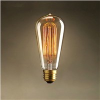 Edison Vintage Bulb ST64 110V 40W 60W E27 Light Lamp Incandescent Filament Antique Industrial Style Lamp Light Bulb luminarias
